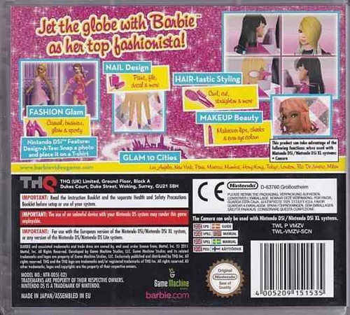 Barbie Jet Set and Style - Nintendo DS (A Grade) (Genbrug)